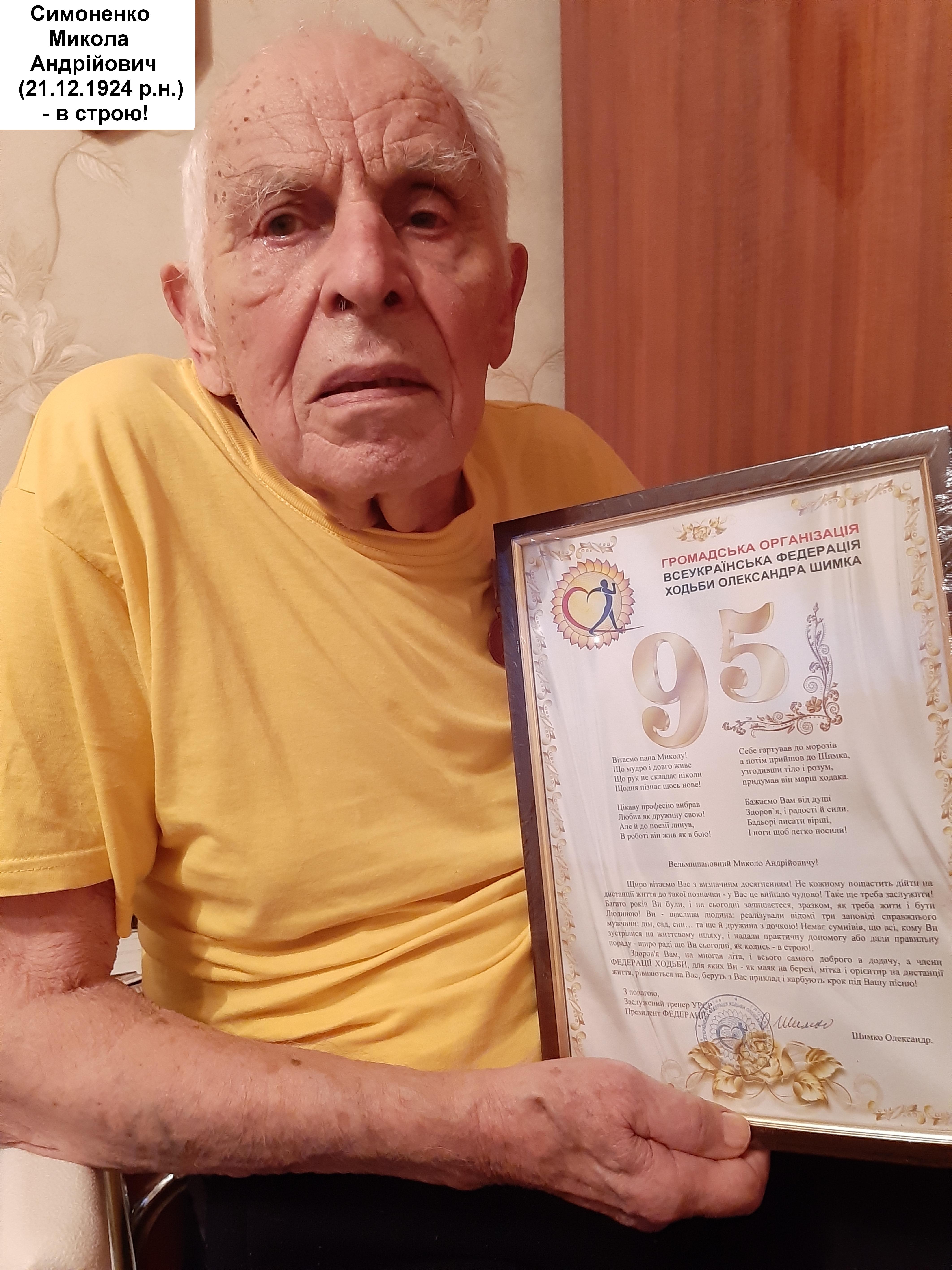Микола Андрійович улюбленець Федерації, приєднався до ходьби у 2008 р